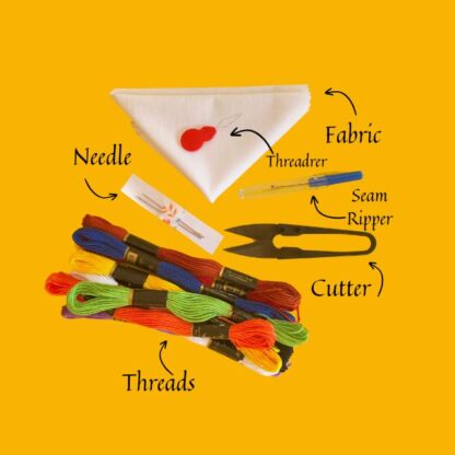 ThreadsKalakari Hand Embroidery Kit – All-Inclusive Kit for Beginners - Image 3
